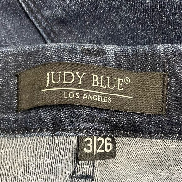 Judy Blue Pull On Super Flare Jean Dark Wash Bellbottom Jeans Womens Size 26 | 2 - Picture 8 of 12